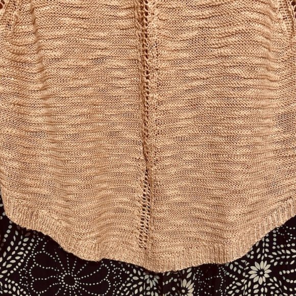 Pink Rose Peach Lace Knit Sweater - Picture 5 of 9